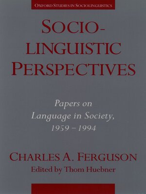 cover image of Sociolinguistic Perspectives